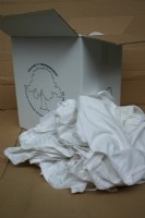 Carton de 10 kg de chiffons blancs